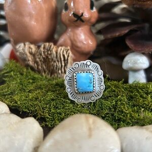 925 Sterling stunning golden hills turquoise ring
